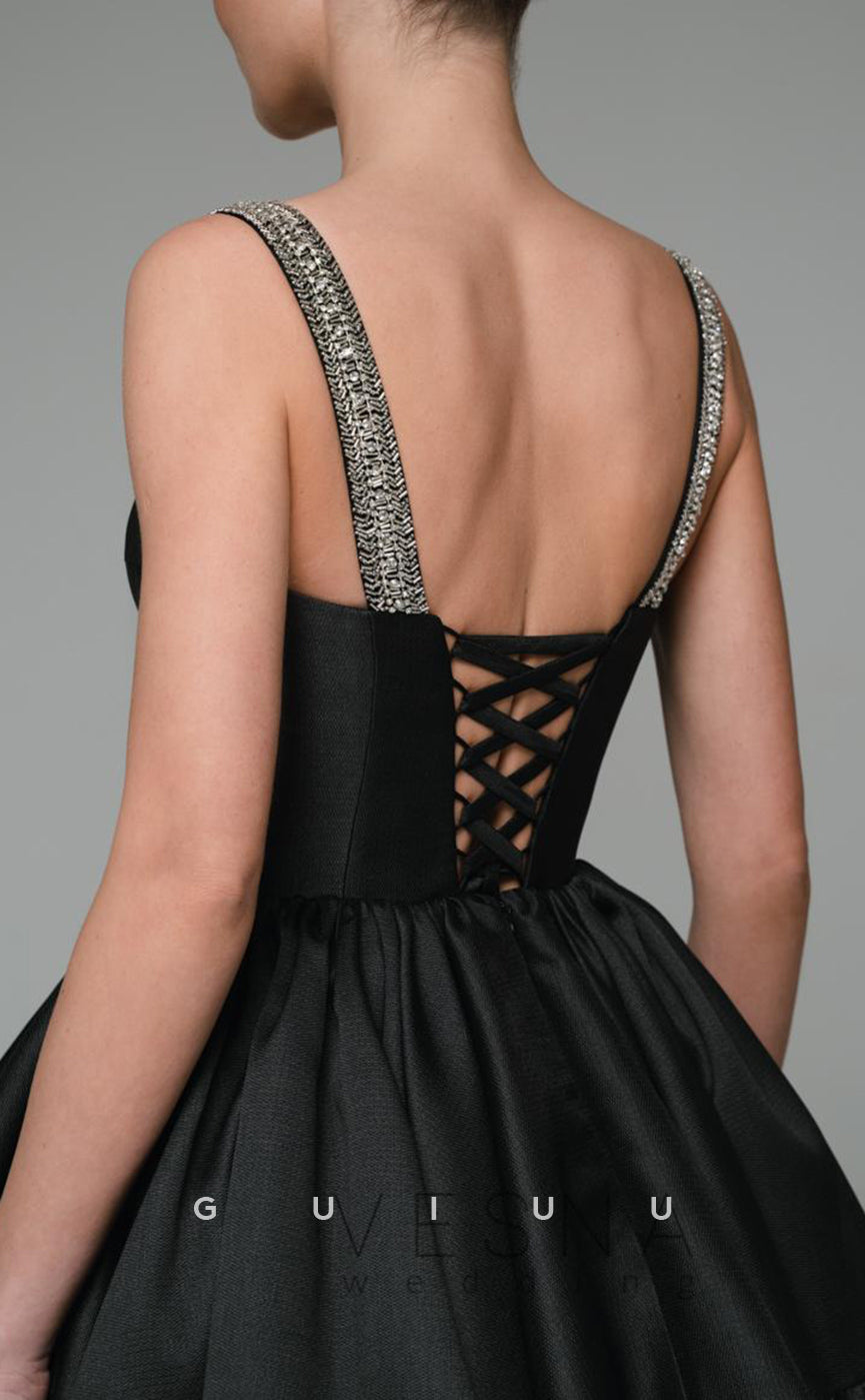 GH624 - Sexy/Hot Sweetheart Beaded Straps Ball Gown Homecoming Dress With Lace-Up