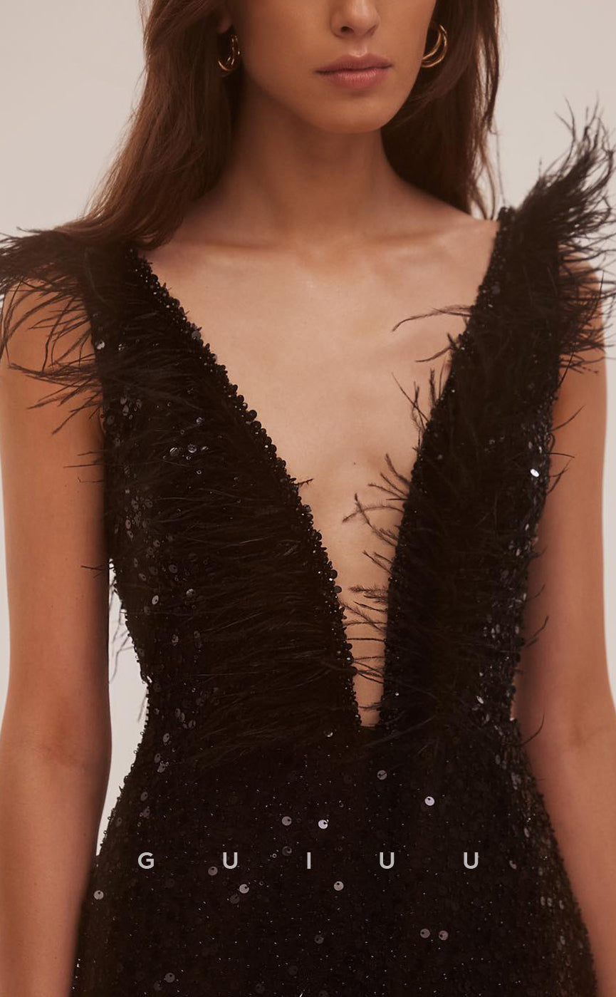 GH762 - Elegant & Luxurious Sequins Black Homecoming Dresses for Blacek Women