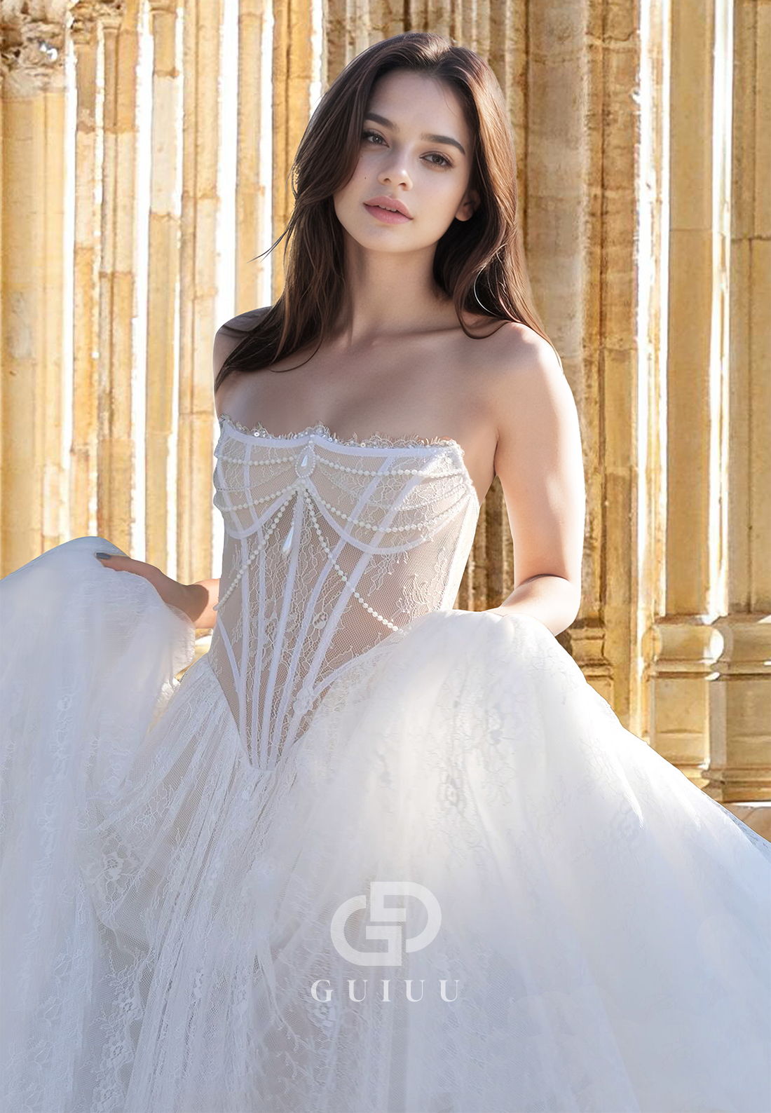 A-Line Off-Shoulder Sleeveless Appliques Corset Lace Wedding Dress