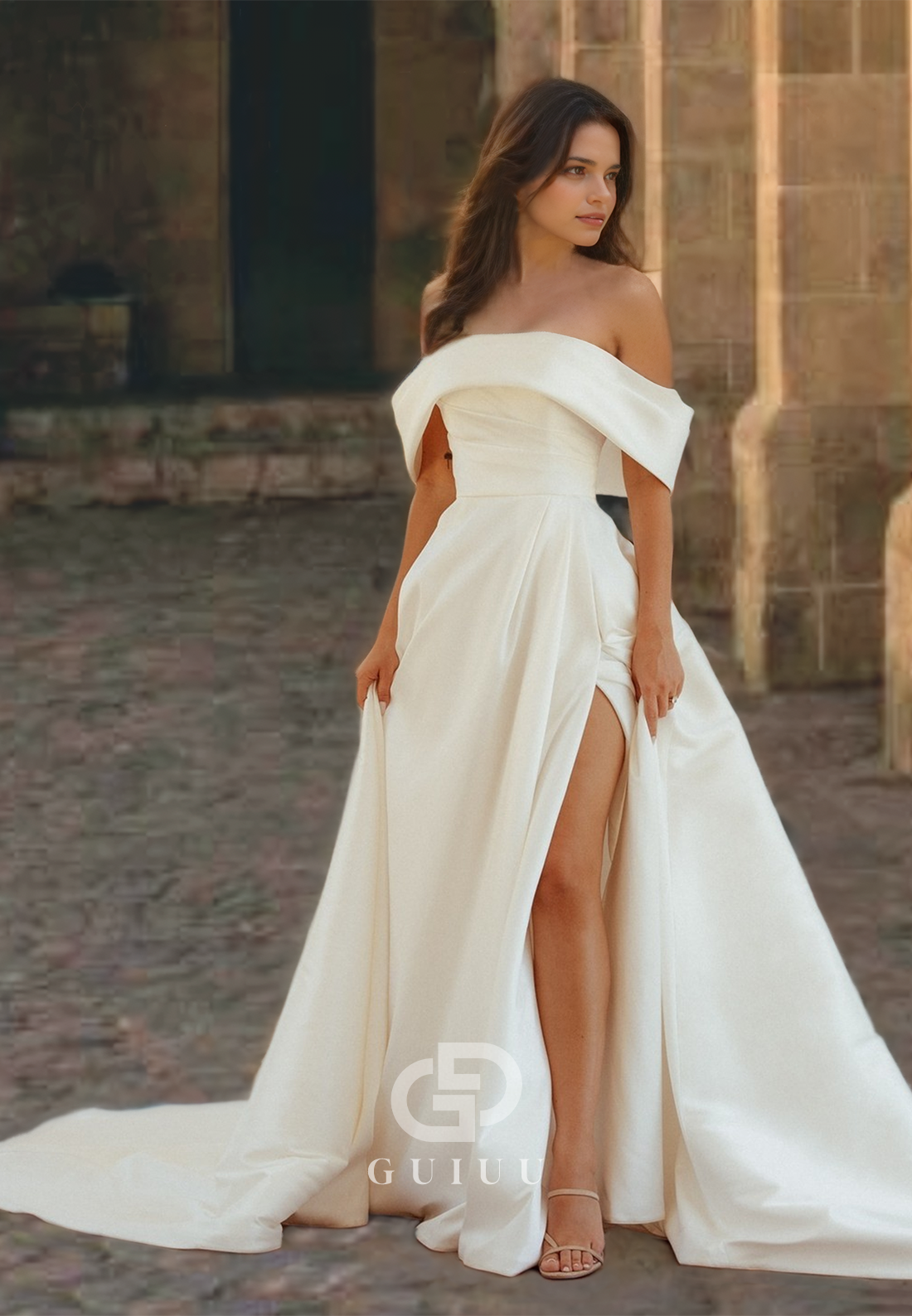 Blue V Neck Off Shoulder Gown Off Shoulder Sleeves Half Shoulder Wedding Dresses A-Line Off Shoulder Sleeveless Pleated Satin Wedding Dress Blue V Neck Off Shoulder Gown Off Shoulder Sleeves Half Shoulder Wedding Dresses A-Line Off Shoulder Sleeveless Pleated Satin Wedding Dress