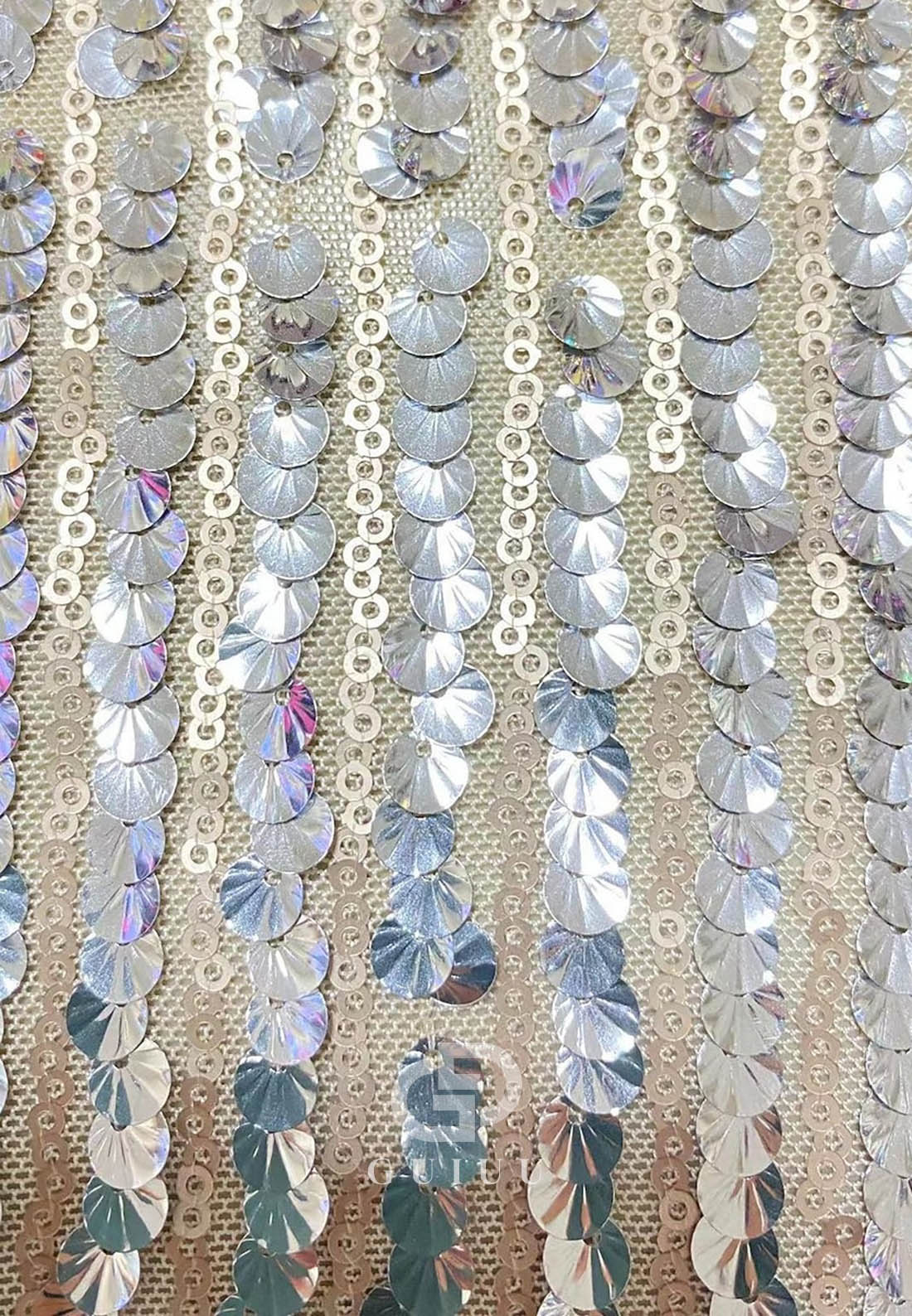 Sparkle Long Sleeve High Neck Formal Wedding Sequined with Glitter