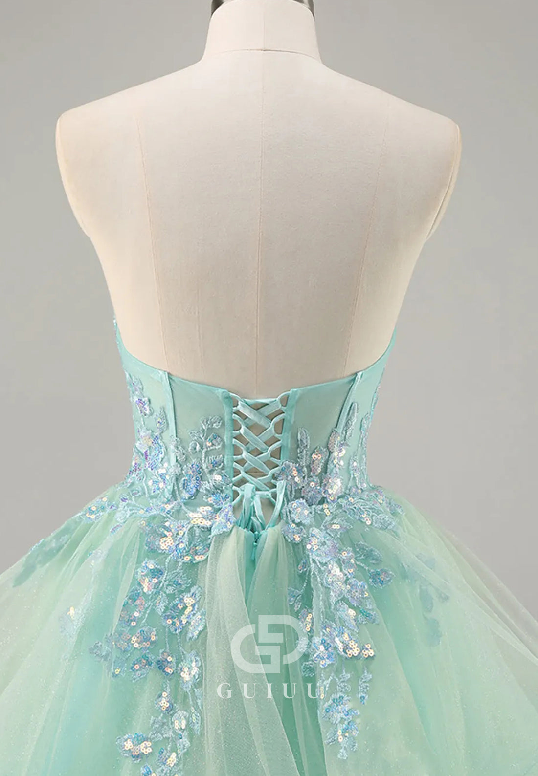 Sparkly Caribbean Strapless Corset Long Prom Dress with Ruffles