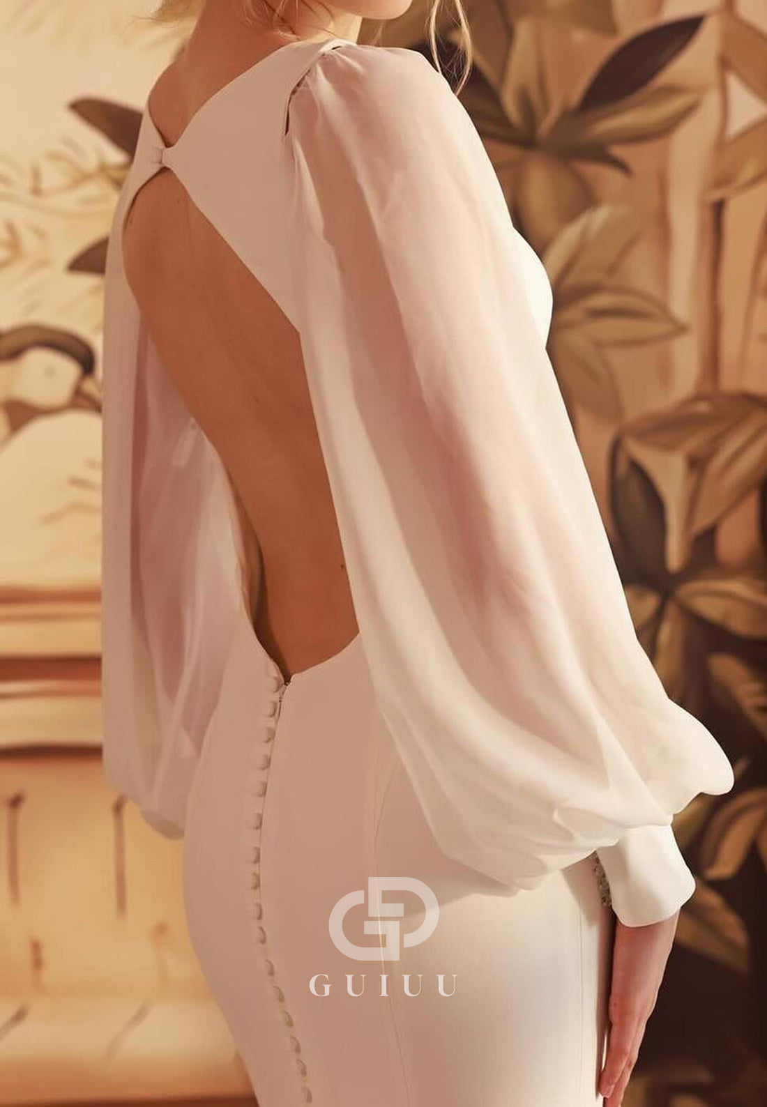 Strapless Sleeveless Backless Mermaid Wedding Dress