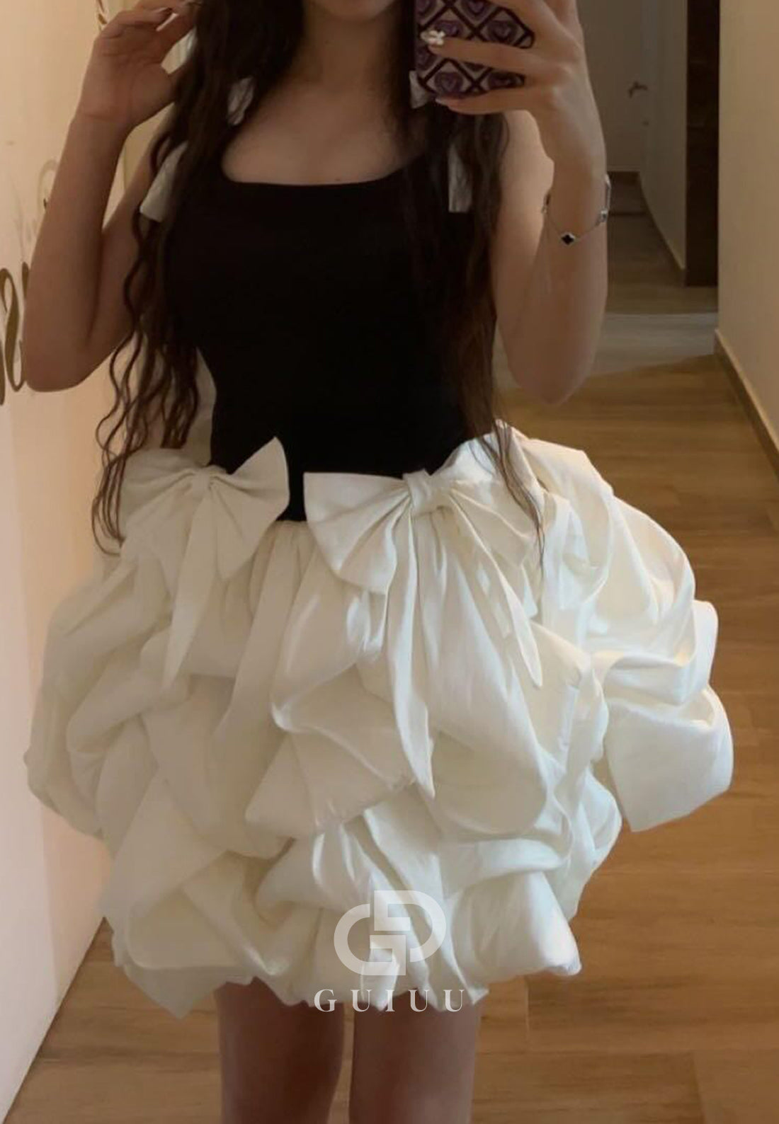 Spaghetti Straps Scoop Short Ruched Homecoming Dress