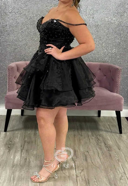 A-Line Spaghetti Straps Sweetheart Sequins Homecoming Dress