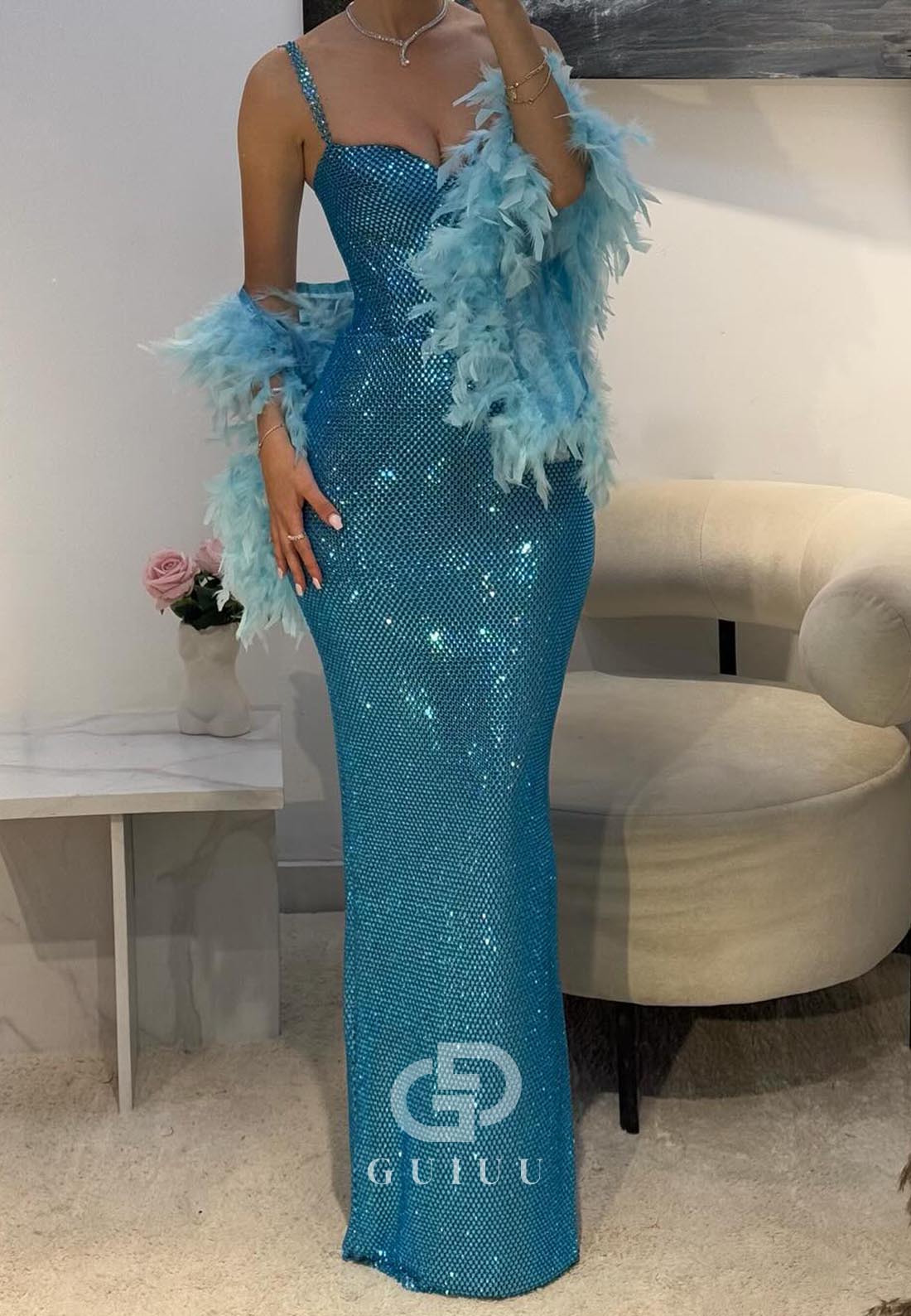 Pool Spaghetti Straps Sweetheart Prom Dress