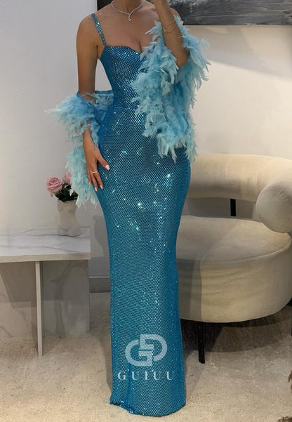 Pool Spaghetti Straps Sweetheart Prom Dress