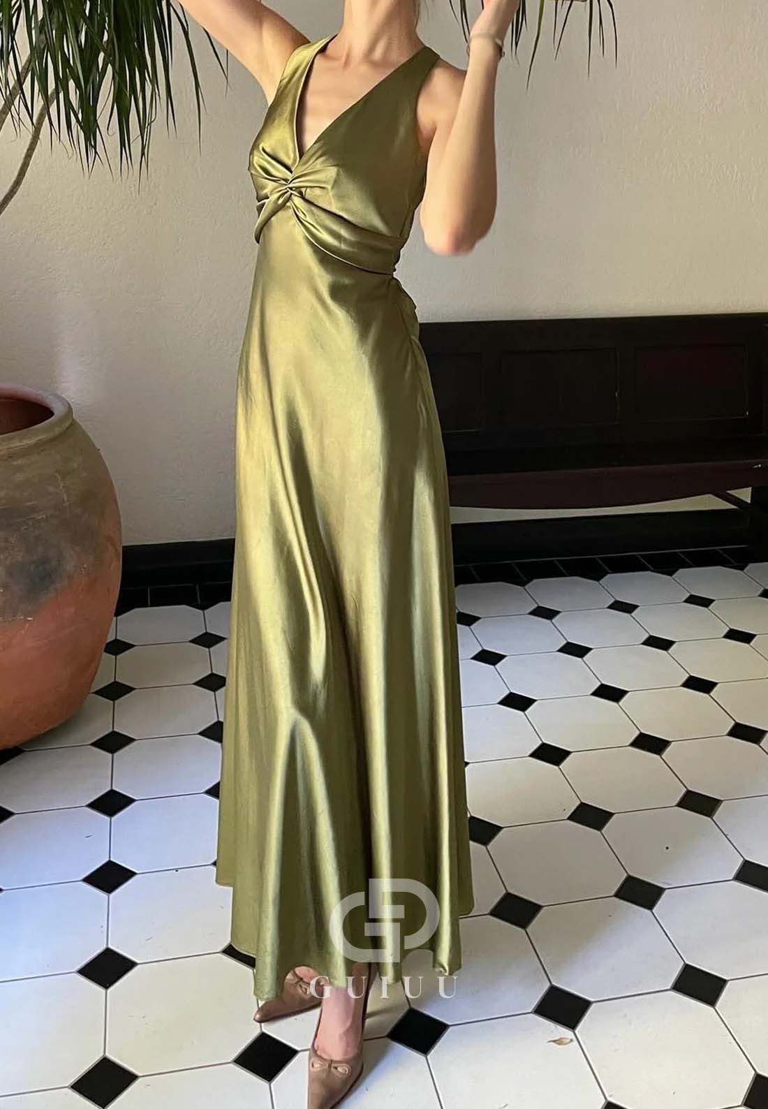 Chic Sheath Halter Neck Long Party with Backless Bowknot Party Dress