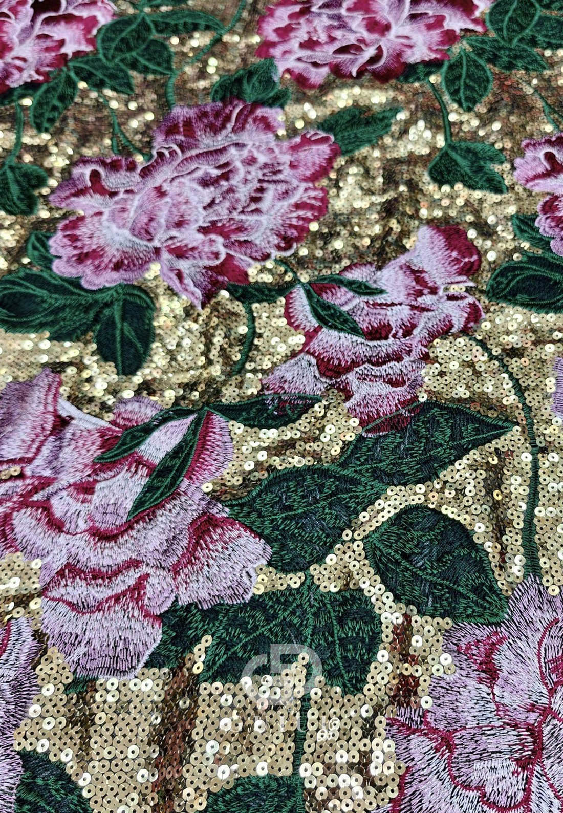 Elegant Sparkle Half Sleeve Crew Neck Formal Dress Satin Sequined with Slit