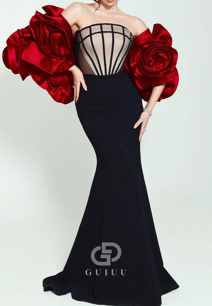 Black Sheath Sleeveless Corset Evening Dress