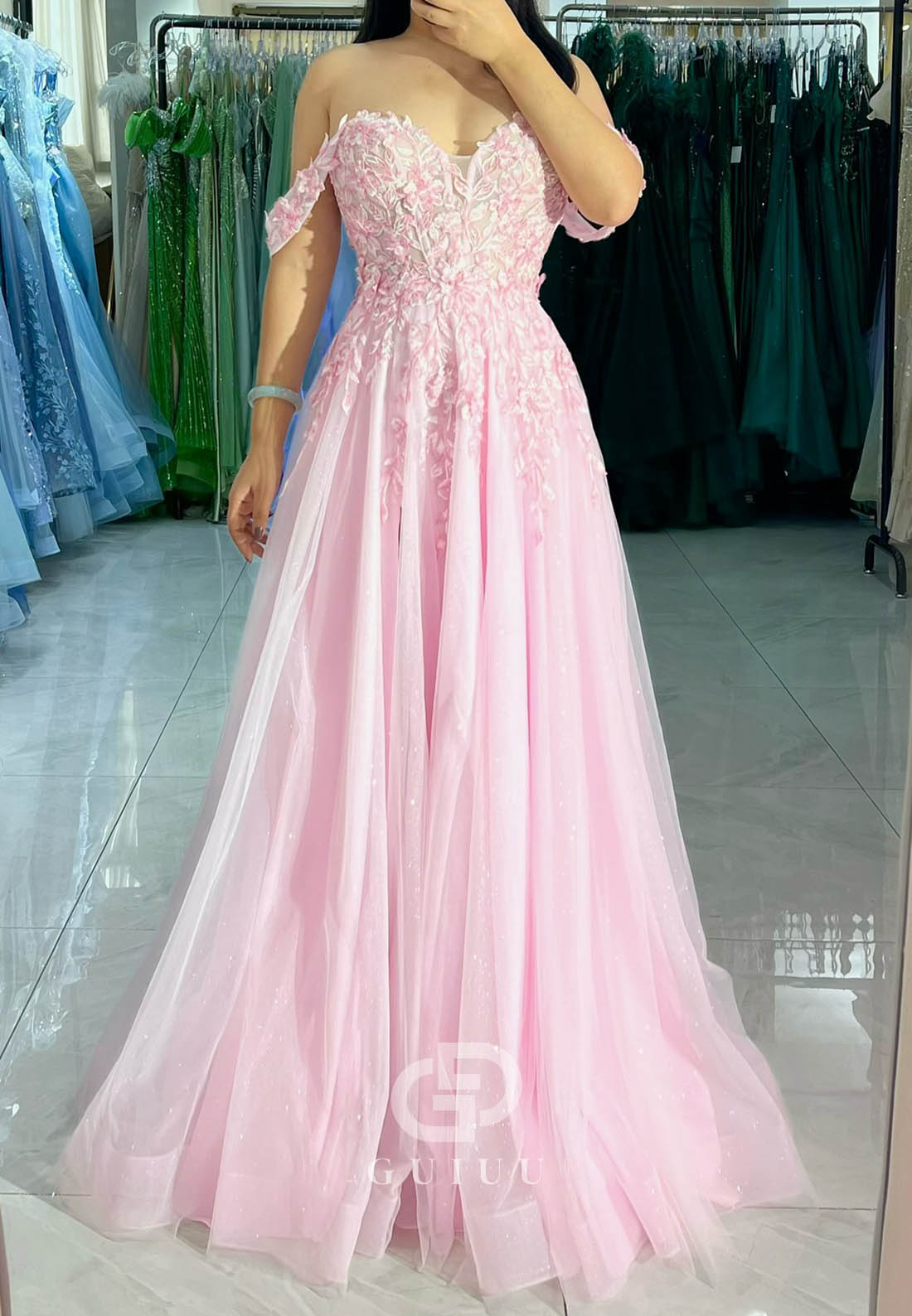 Blushing Pink Sleeveless Sweetheart A-Line Corset Prom Dress