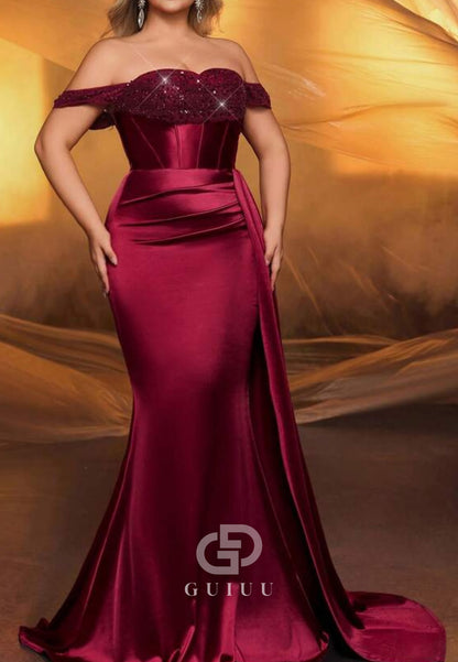 Burgundy Sleeveless Sweetheart Ruched Evening Dress
