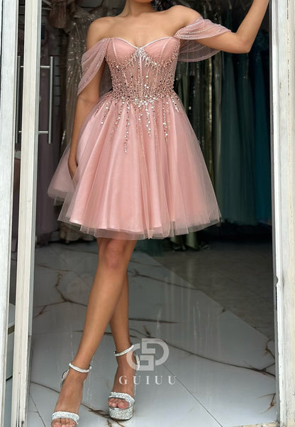 Charming A-Line Sleeveless Sweetheart Sequins Homecoming Dress