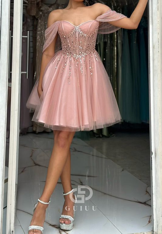 Charming A-Line Sleeveless Sweetheart Sequins Homecoming Dress