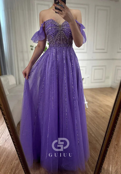 Charming A-Line Sweetheart Empire-Waist Lace Prom Dress