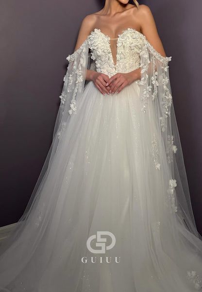 Charming Sleeveless Sweetheart Corset Lace Wedding Dress