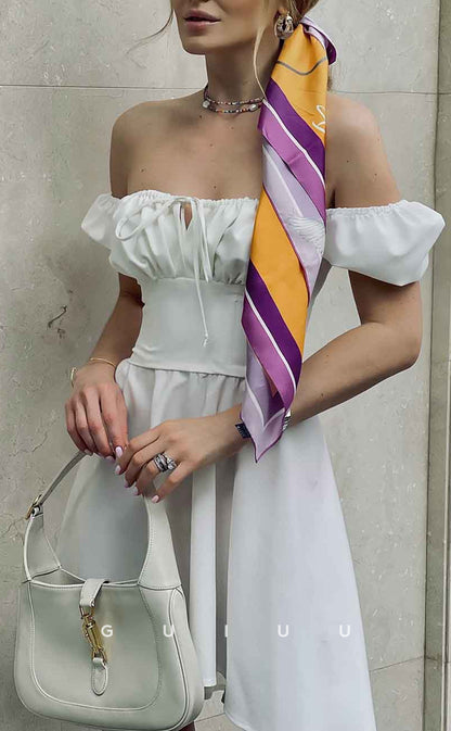 GH511 - Sexy Sheath/Column A-Line Off-Shoulder Dress Strapless High Low Girdling Homecoming Dress