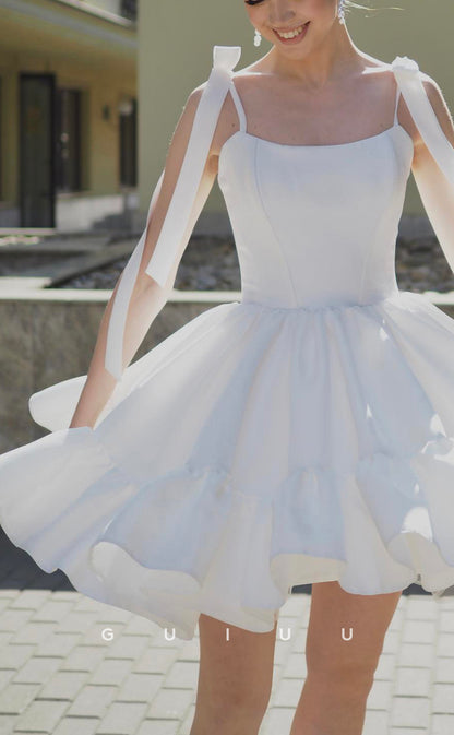 GH584 - Chic & Modern A Line Bateau Sweetheart Satins Homecoming Dress With Bowknots