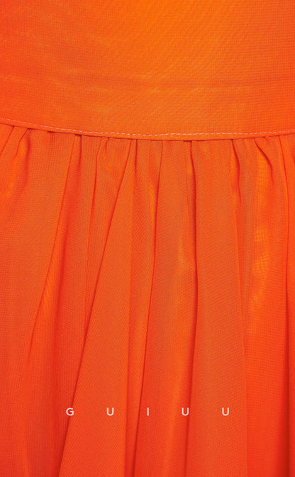 GH601 - Chic & Modern Tulle Floral One-Shoulder Belt Short Party Homecoming Dress