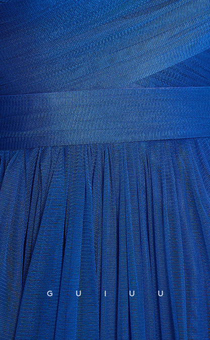 GH602 - Elegant & Luxurious TulleSweetheart Floral  One-Shoulder Lace-Up Homecoming Dress