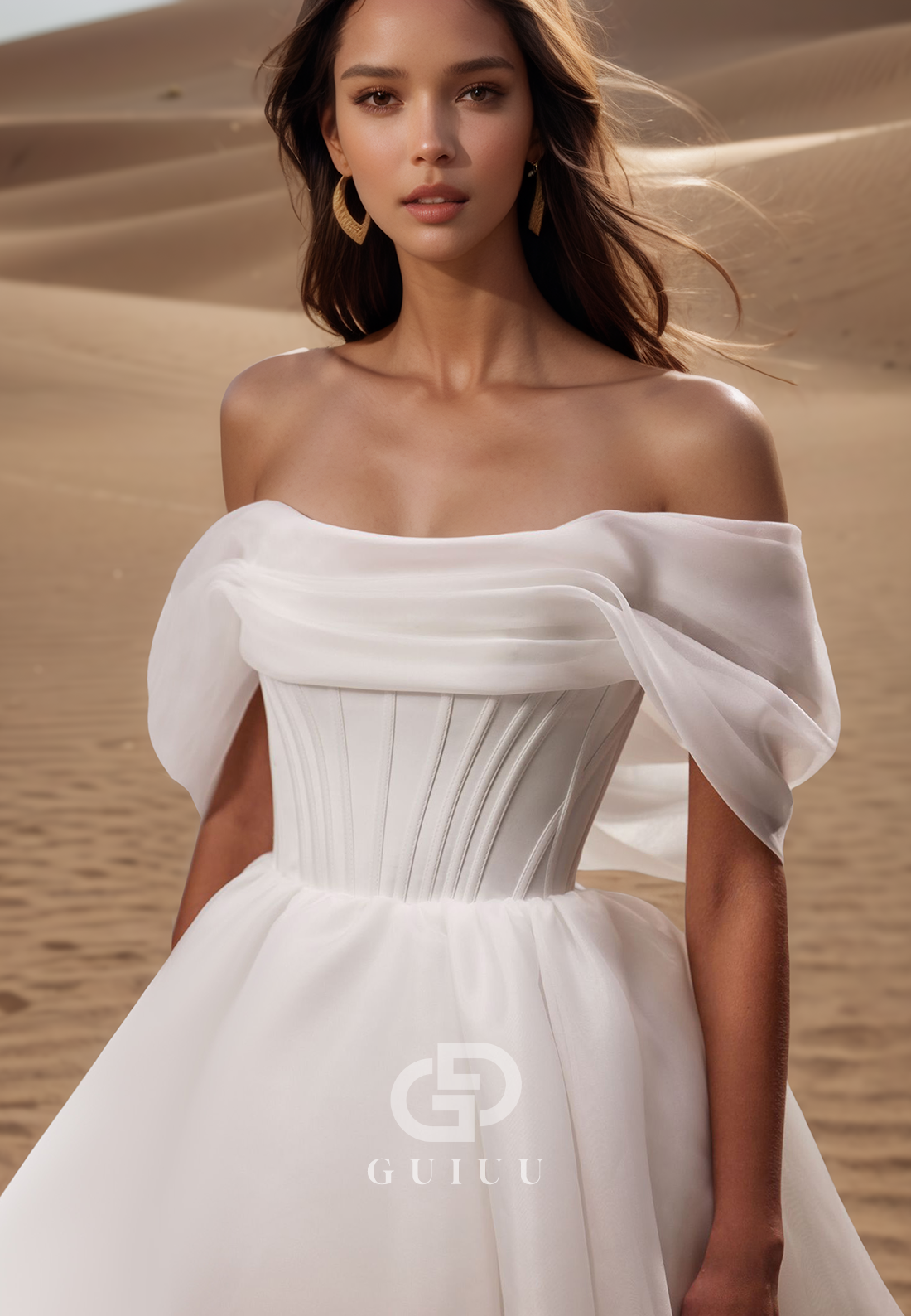 Cap Sleeveless Off-Shoulder Corset Short Satin Wedding Dress