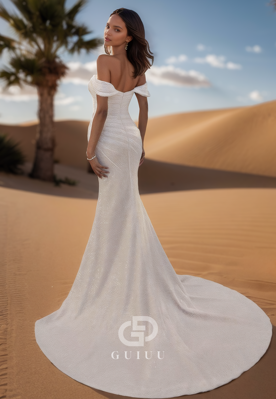Sheath Sleeveless Sweetheart Side Slit Sweep Train Satin Wedding Dress