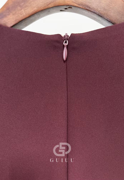 Lilac Long Sleeves V-Neck Sequins A-Line Evening Dress