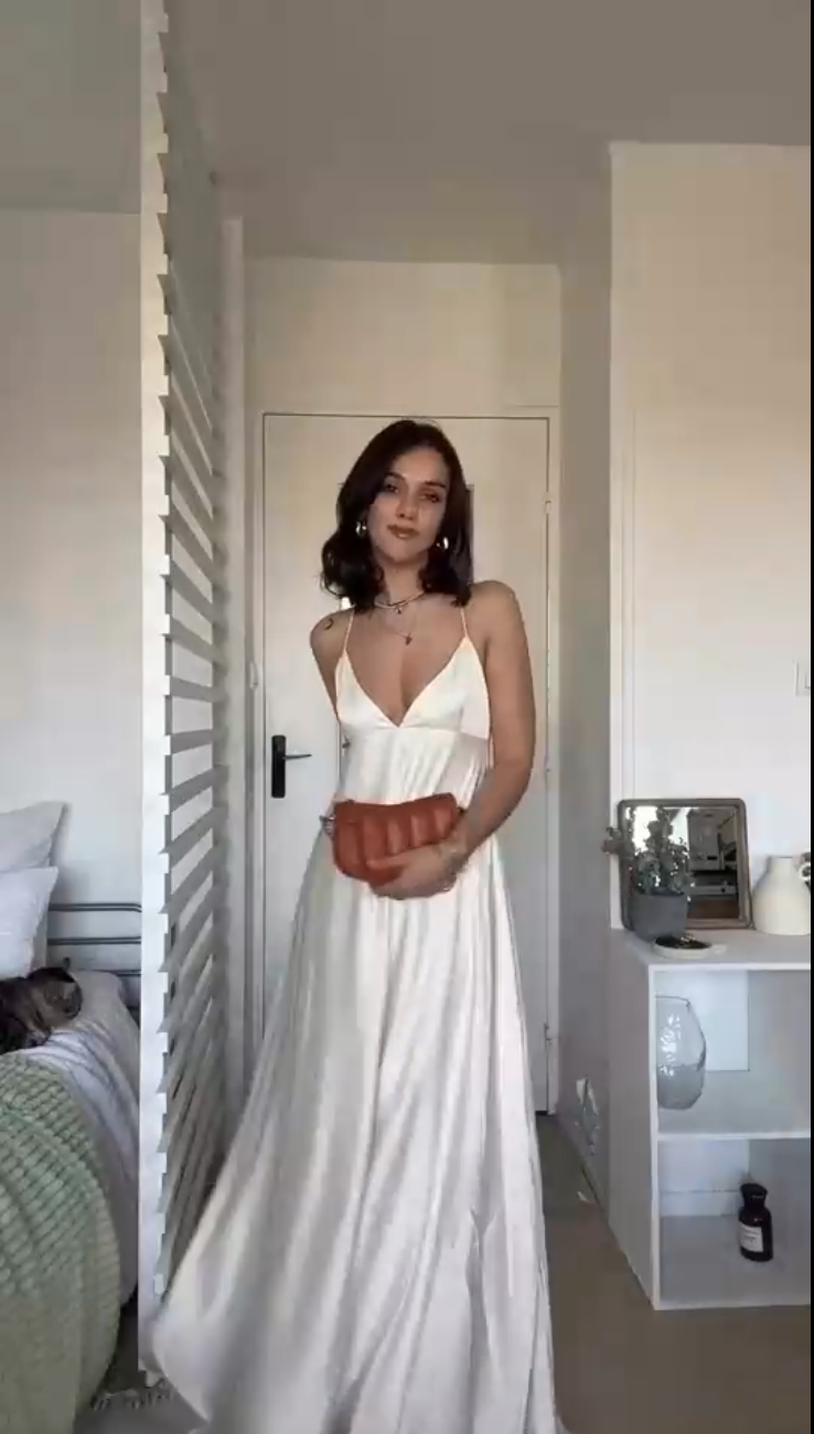 Sexy V neck Backless Maix Summer Dress