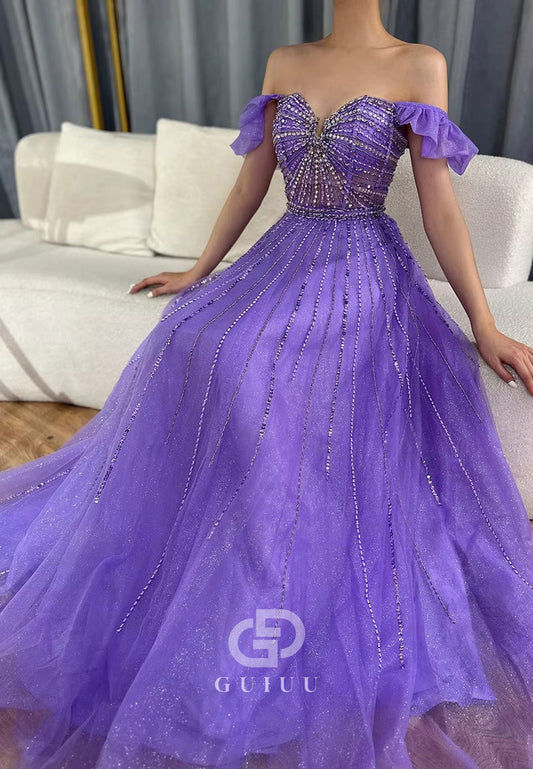 Charming A-Line Sweetheart Empire-Waist Lace Prom Dress