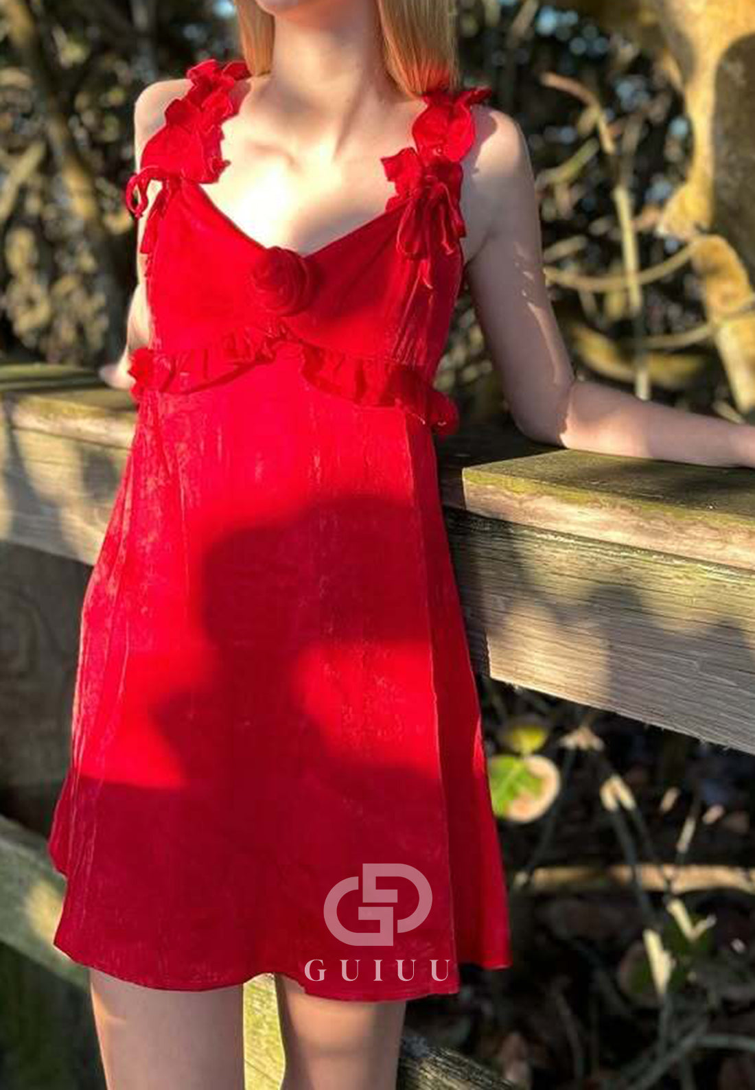 Satin Homecoming Dress Short Cocktail Dress with Rufffles