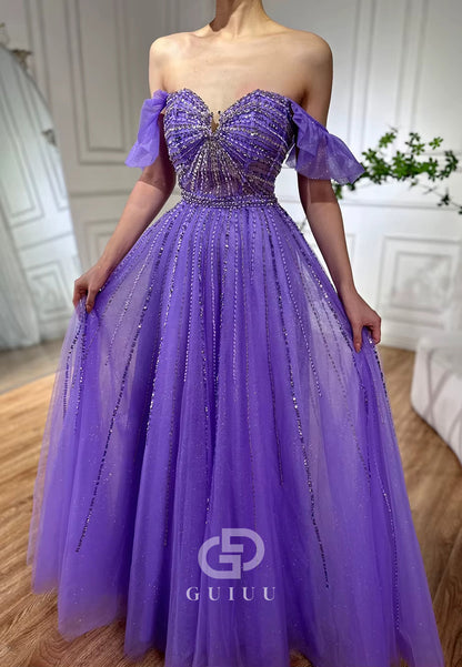 Charming A-Line Sweetheart Empire-Waist Lace Prom Dress