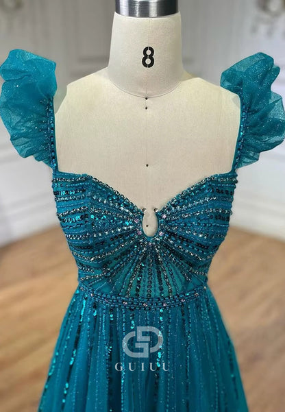 Charming A-Line Sweetheart Empire-Waist Lace Prom Dress