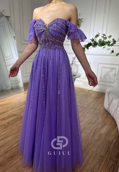 Charming A-Line Sweetheart Empire-Waist Lace Prom Dress