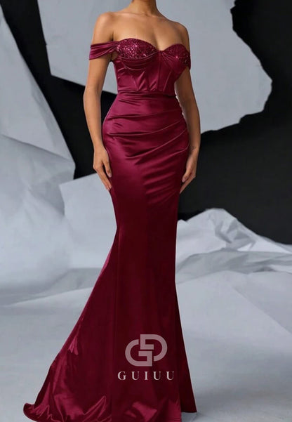 Sheath Sleeveless Sweetheart Ruched Evening Dress
