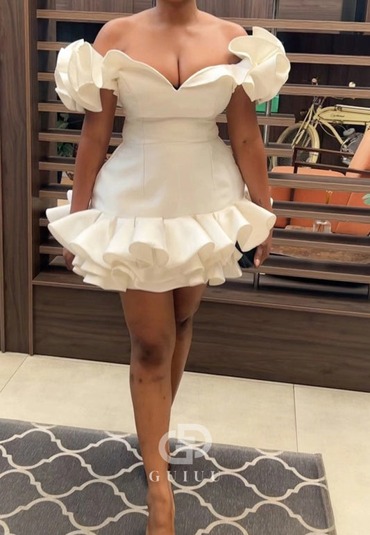 Simple A-Line Cap Sleeveless Mini Homecoming Dress