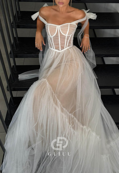 Spaghetti Straps Sweetheart Empire-Waist Wedding Dress