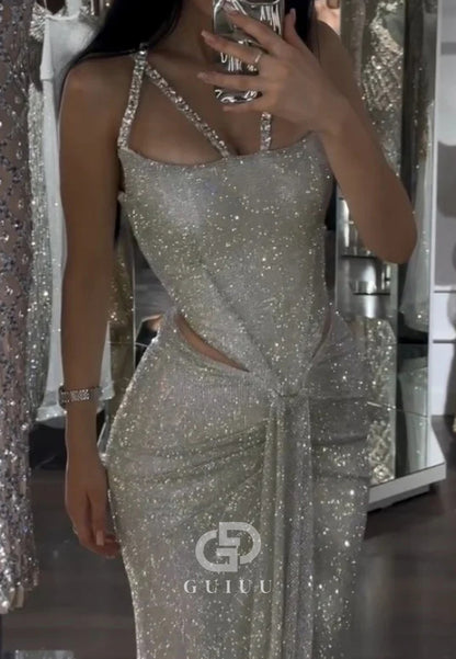 Sparkly Luxurious Beaded Prom Dress with Split