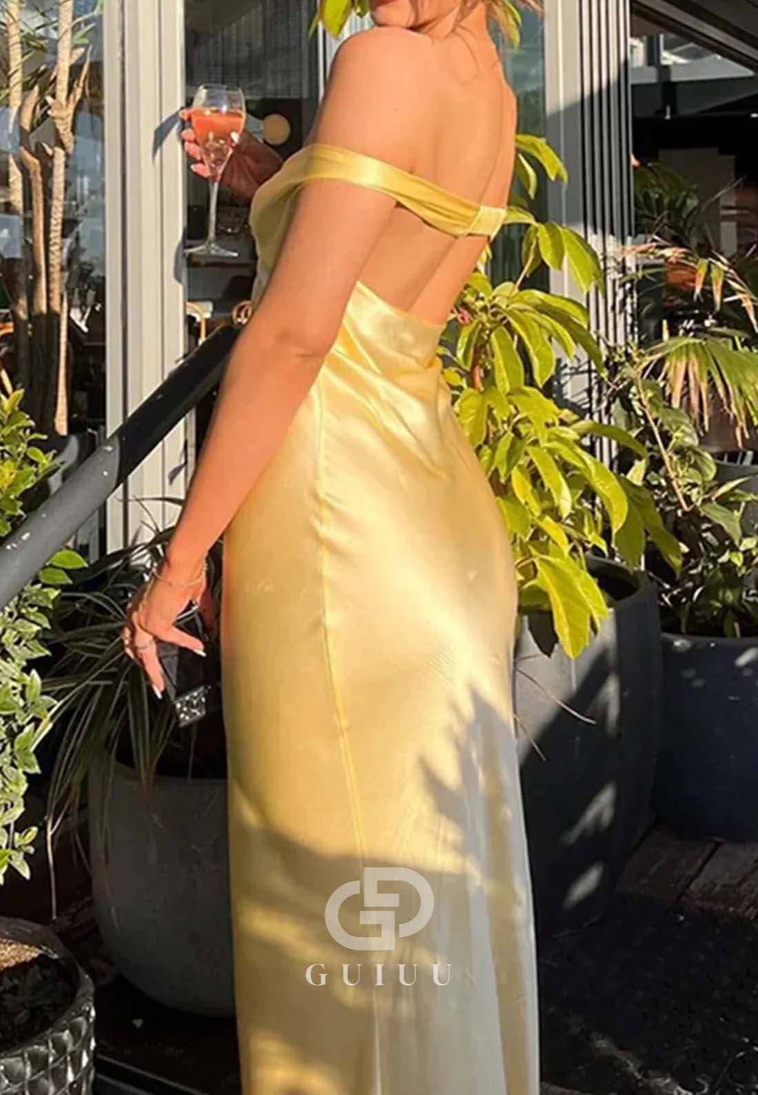 Mermaid Off the Shoulder Green Long Party Prom Dress