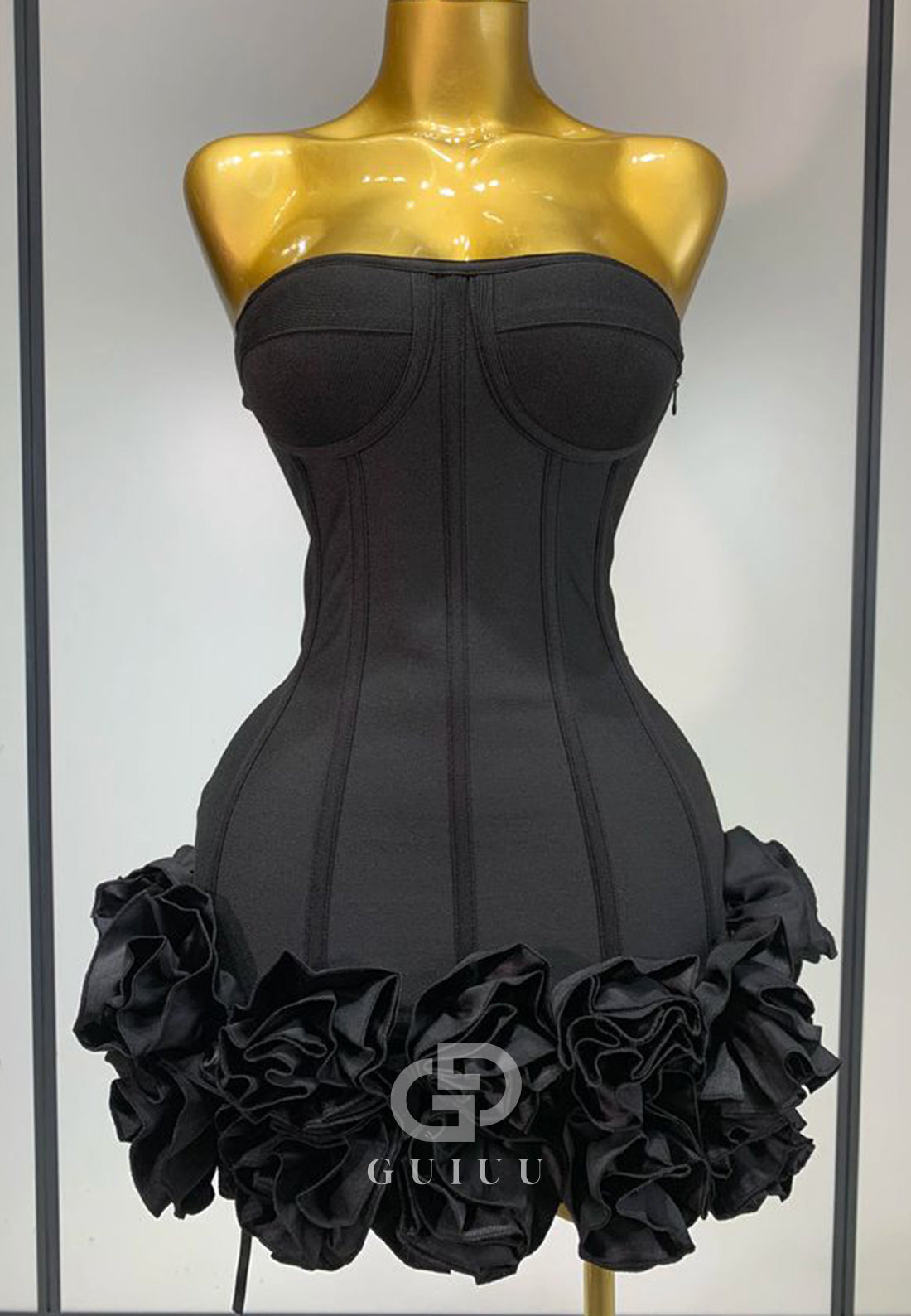 Red A-Line Strapless Sleeveelss Mini Homecoming Dress