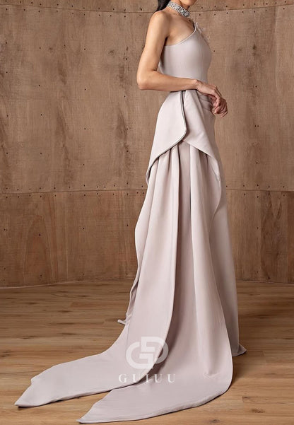 Vintage Rose One Sleeves Long Sleeves Appliques A-Line  Evening Dress