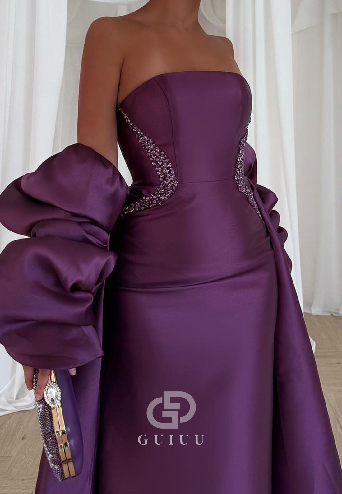 A-Line Strapless Sleeveless Corset Evening Dress