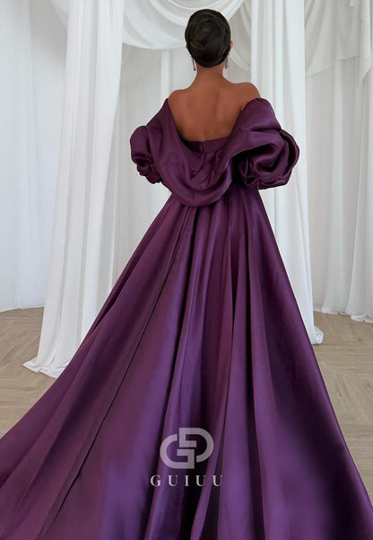 A-Line Strapless Sleeveless Corset Evening Dress