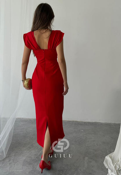 Spaghetti Straps Square Seqins Cocktail Dress