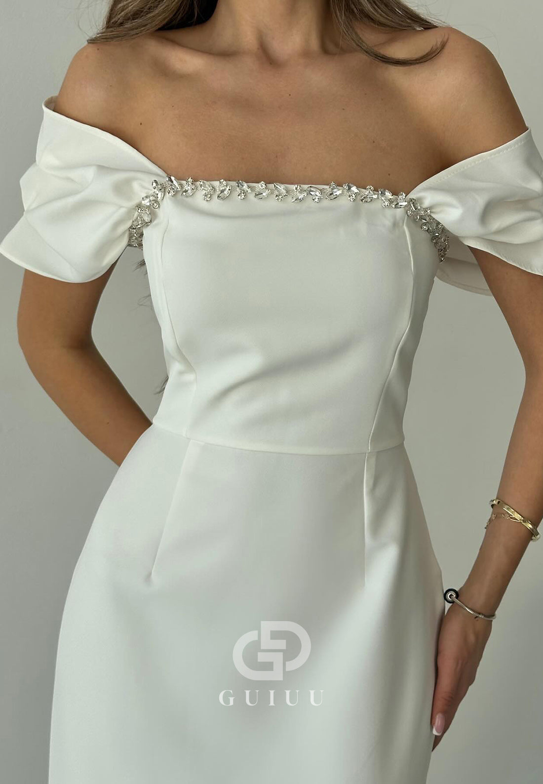 Spaghetti Straps Square Seqins Cocktail Dress