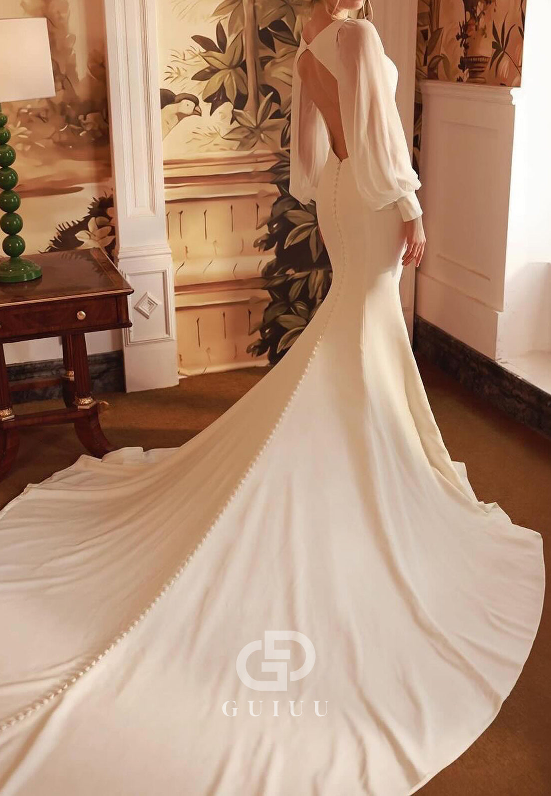 Strapless Sleeveless Backless Mermaid Wedding Dress