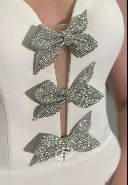 A-Line Strapless Sleeveless Corset Satin Evening Dress