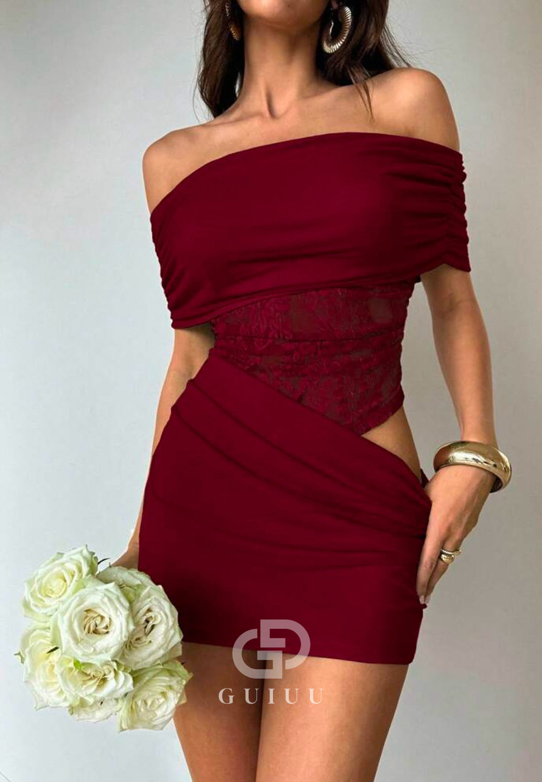 A-Line Sleeveless Strapless Corset Tulle Mini Homecoming Dress