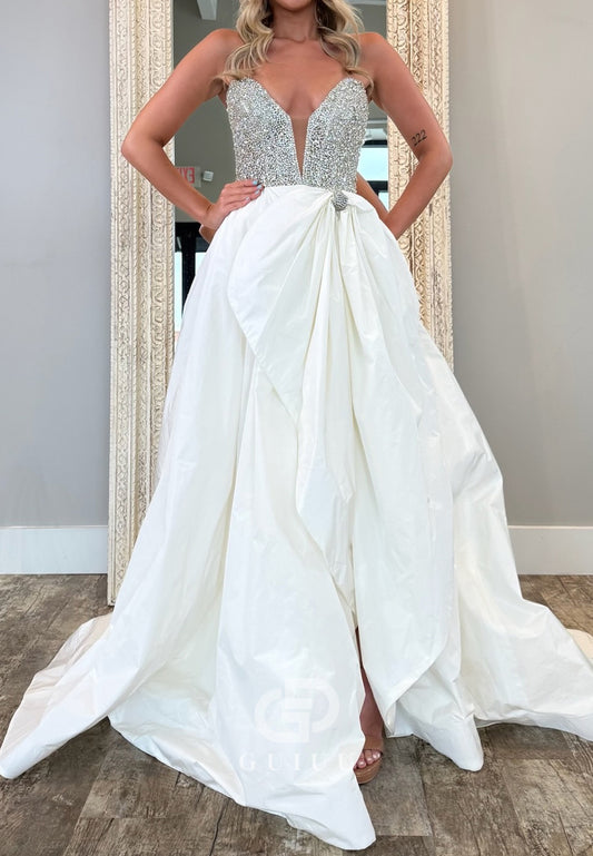 Simple Spaghetti Straps Sweetheart Sequins Prom Dress