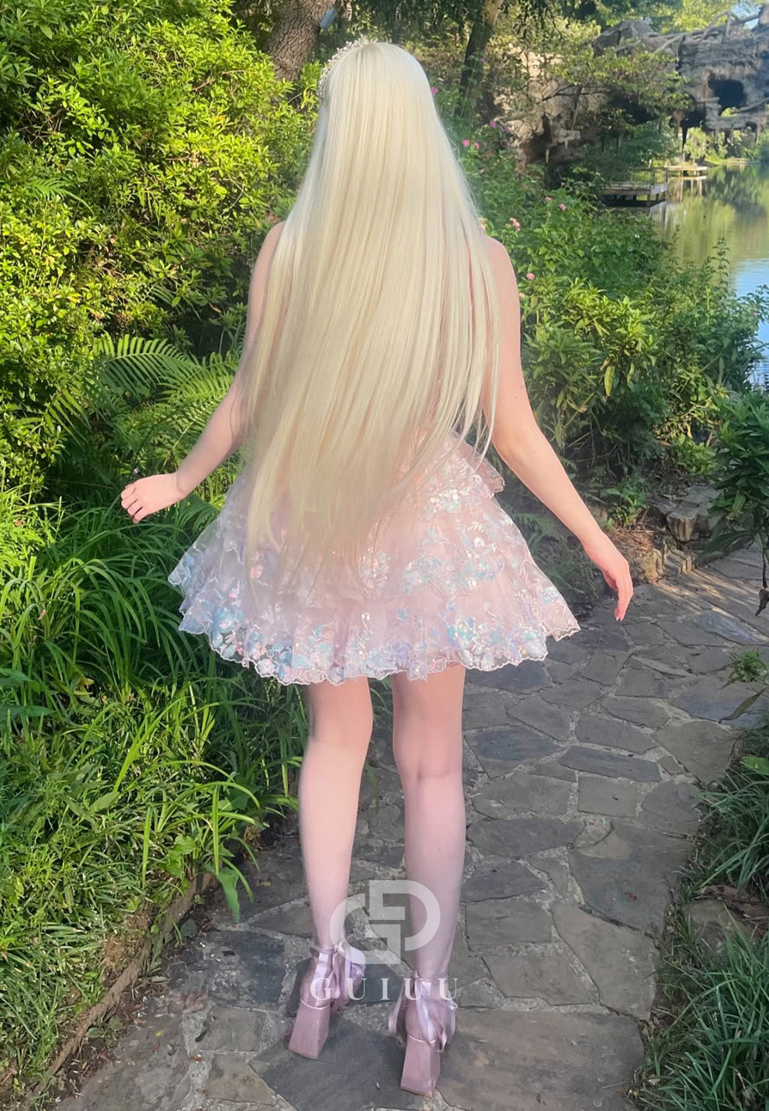 Charming A-Line Spaghetti Straps Sweetheart Ruffles Homecoming Dress