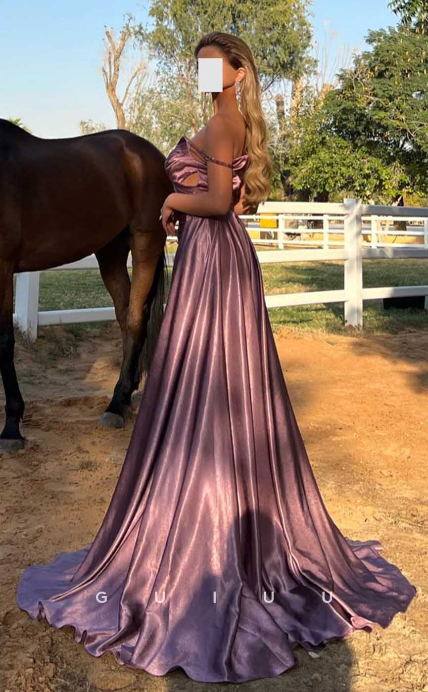 G4523 - Elegant Mermaid Sheath Strapless Sleeveless Pink Stain Pleats Prom Party Dress with Train